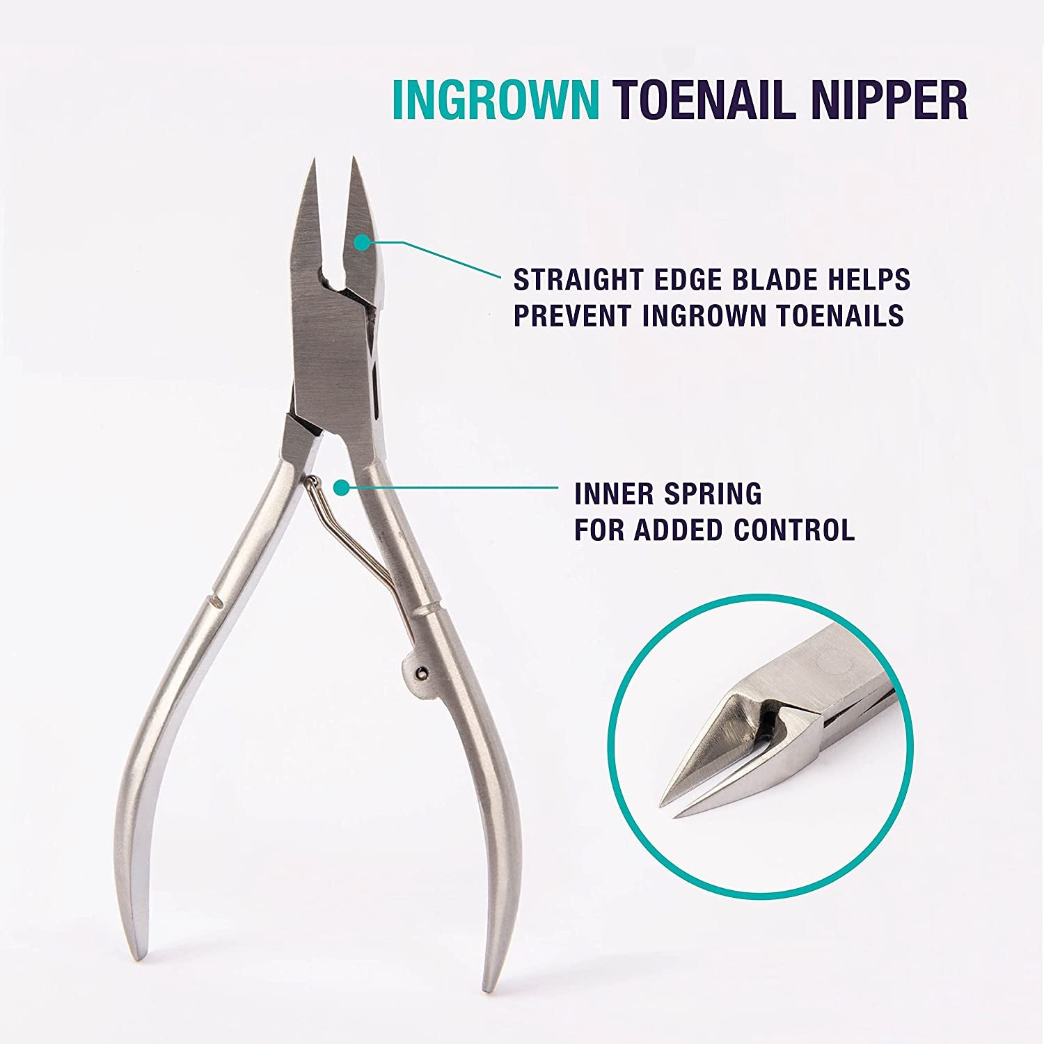 TRIM Simply Foot Ingrown Toenail Kit – Includes Stainless Steel Toenail Nipper and Stainless Steel Dual-Ended File – Easy to Use Foot Care Tools – for Men and Women – Silver – 2 Piece Set Health & Beauty > Personal Care > Foot Care Pacific Word Corporation   