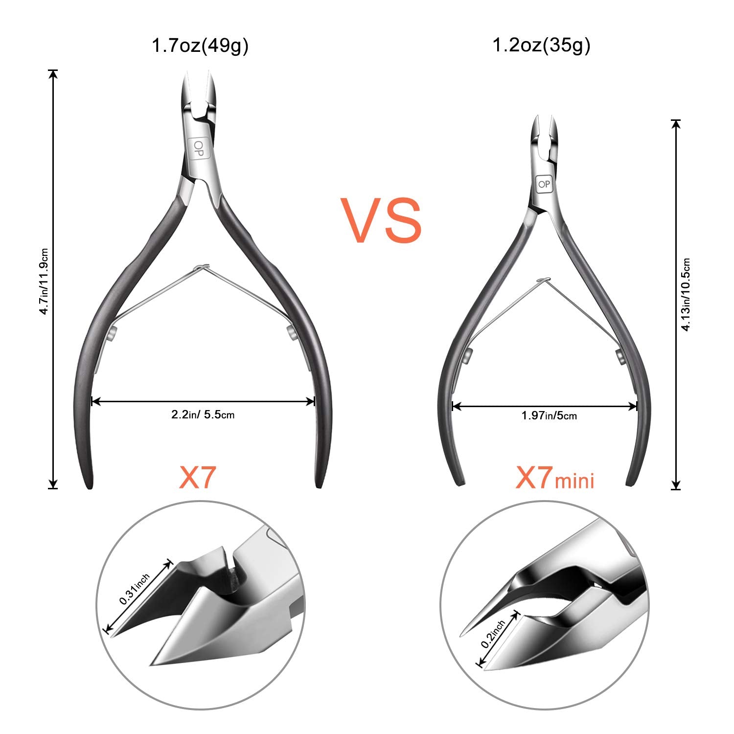 Cuticle Nippers Salon Grade for Manicurist Extremely Sharp Effortless Cuticle Trimmer Precise Clippers Pedicure Manicure Nail Care Tool, Opove X7 Mini, Space Gray Health & Beauty > Personal Care > Cosmetics > Cosmetic Tools > Nail Tools opove   