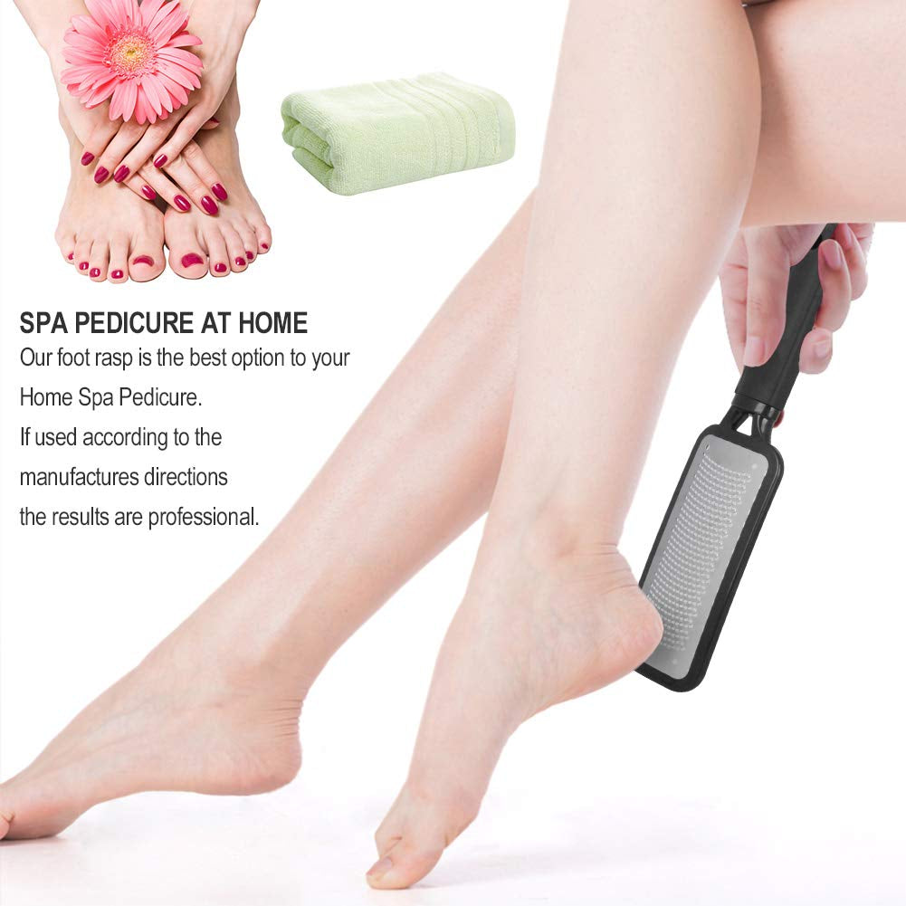 Turritopsisd Foot File with Foot Mask, Colossal Pedicure Rasp Professional Stainless Steel Feet File to Remove Hard Skin and Callus Dead Skin, Used on Both Dry and Wet Foot Care(Black) Health & Beauty > Personal Care > Foot Care TurritopsisD   