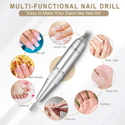 LONOOE Electric Acrylic Nail Drill Machine-Upgraded 30000Rpm High-Speed Rechargeable Efile Electric Nail Drill Set for Acrylic Gel Nails,Professional Electric Grinder Tool for Salon Use or Home DIY Health & Beauty > Personal Care > Cosmetics > Cosmetic Tools > Nail Tools UiiWout wecd   