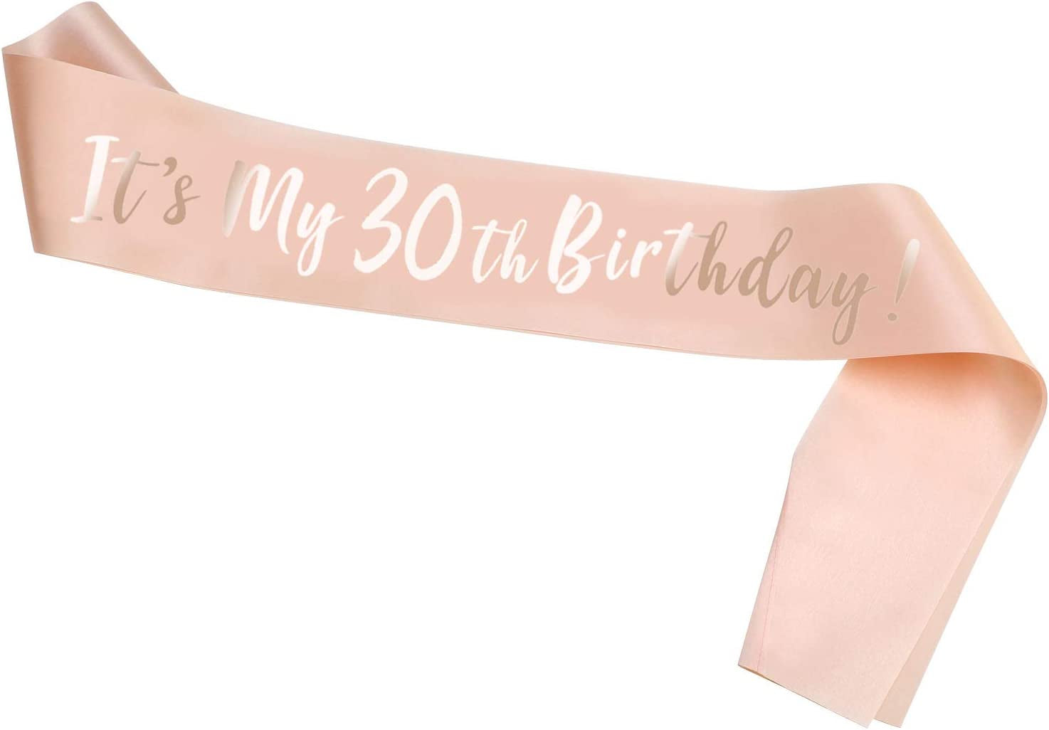 HOWAF Rose Gold 50Th Birthday Sash, 50 and Fabulous Birthday Satin Sash for 50Th Birthday Decorations Women 50 Birthday Gift Party Accessories, One Size Apparel & Accessories > Clothing Accessories > Sashes Sowist 30th  