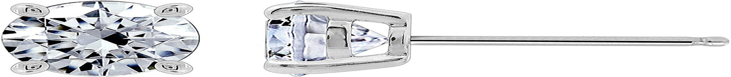 Collection Platinum or Gold Plated Sterling Silver Round-Cut Stud Earrings Made with Infinite Elements Zirconia Apparel & Accessories > Jewelry > Earrings Amazon Collection Platinum-plated 3.5 cttw 