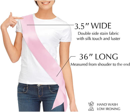 Blank Satin Sash, Plain Sash, Party Decorations, Make Your Own Sash (Pink) Apparel & Accessories > Clothing Accessories > Sashes TREORSI   