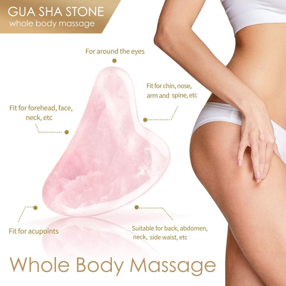 Rose Quartz Jade Roller and Gua Sha Tools Set, Mjartoria Face Roller Skin Care, Facial Roller Beauty Massager, Jade Roller for Face, Eyes, Neck, Relieve Wrinkles Fine Lines Health & Beauty > Personal Care > Cosmetics > Cosmetic Tools > Skin Care Tools MJartoria   