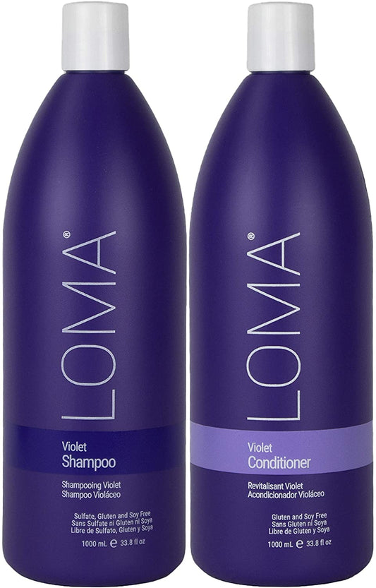 Loma Hair Care Violet Shampoo Violet Conditioner Duo, 33.8 Fl Oz Each Health & Beauty > Personal Care > Hair Care LOMA   