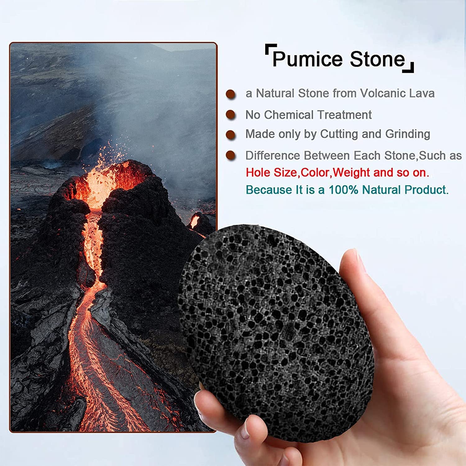 Symlis Natural Pumice Stone for Feet - Lava Callus Remover Feet - Health Foot Care - Pedicure Exfoliation Tool - Great for Corn Dead Skin Remover for Feet and Hands (2 Packs) Health & Beauty > Personal Care > Foot Care Symlis   