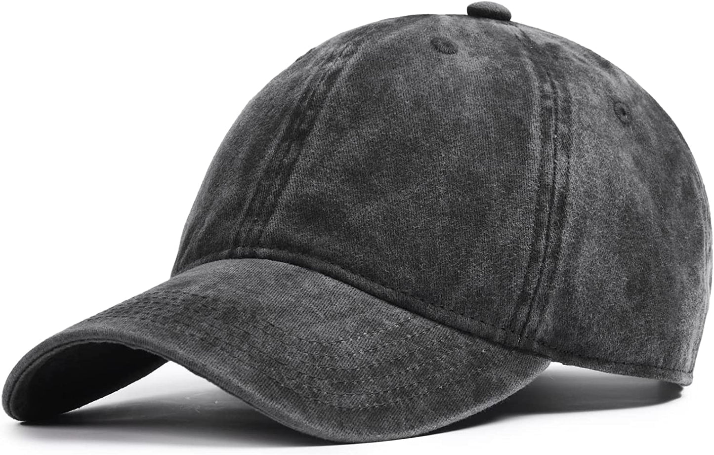 Men and Women Vintage Washed Distressed Cotton Baseball Cap Plain Blank Adjustable Classic Baseball Hat Cap Apparel & Accessories > Clothing Accessories > Hats KYLIE MAX   