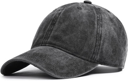 Men and Women Vintage Washed Distressed Cotton Baseball Cap Plain Blank Adjustable Classic Baseball Hat Cap Apparel & Accessories > Clothing Accessories > Hats KYLIE MAX   