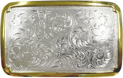 Western Floral Eagle Dogs Birds Star Replacement Belt Buckle Fits 1-1/2"(38Mm) Belt Strap-Multi-Style Options Apparel & Accessories > Clothing Accessories > Belt Buckles Belts.com Type Buckle V3 - H8134 Bright Silver Gold 1-1/2" 