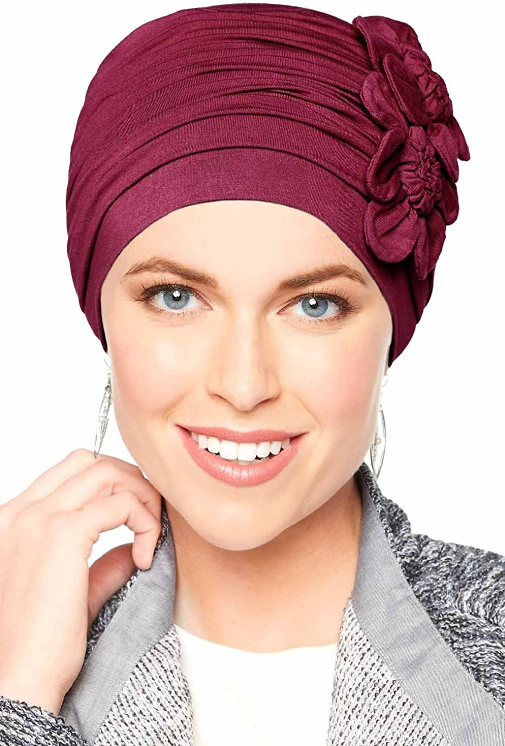 Cardani Flapper Turban - Vintage Flapper Hat in Soft Viscose from Bamboo Apparel & Accessories > Clothing Accessories > Headwear Cardani Luxury Bamboo - Bordeaux One Size 
