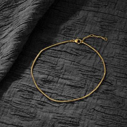 OSIANA 18K Gold Snake Chain Anklet – 1.3Mm Thin, Dainty, Gold Plated Copper Jewelry for Women & Men with Lobster Clasp Apparel & Accessories > Jewelry > Anklets OSIANA   