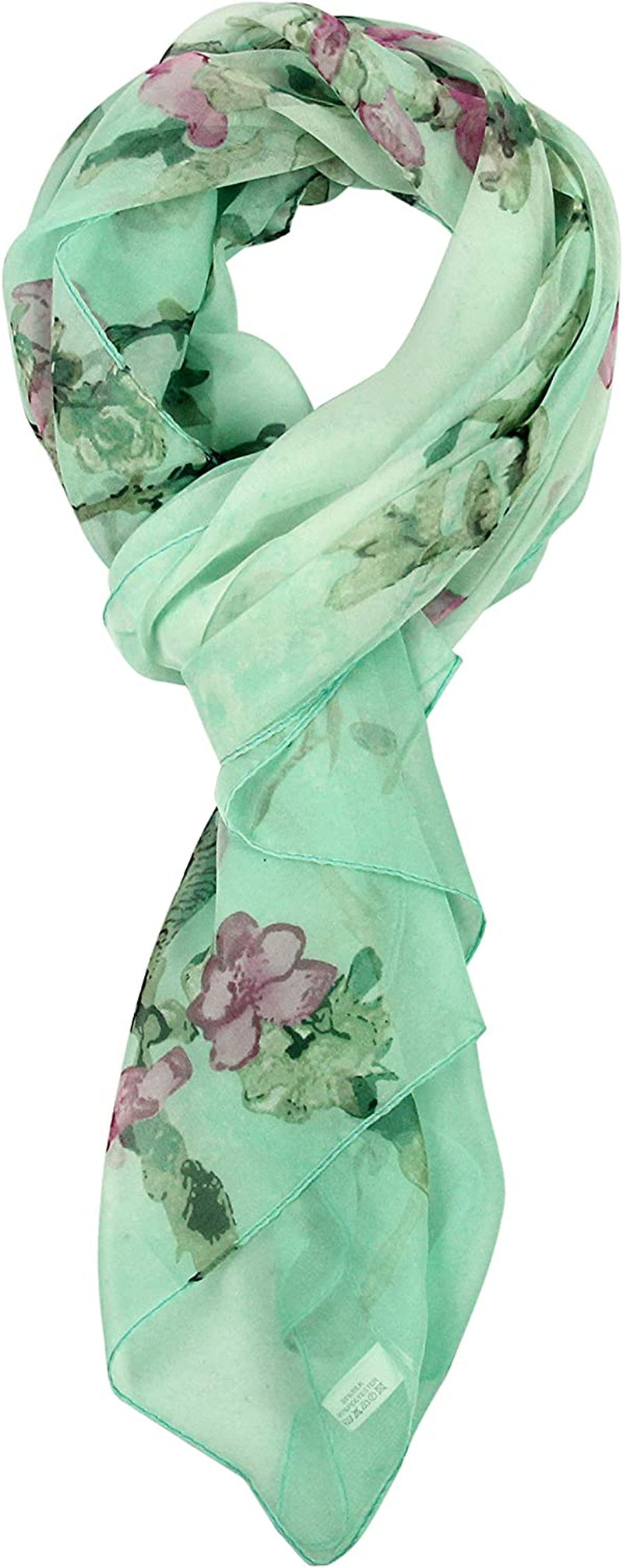 Long Chiffon Fashion Scarf - Pantonight Lightweight Chiffon Sheer for Women Apparel & Accessories > Clothing Accessories > Scarves & Shawls PANTONIGHT Green 744  