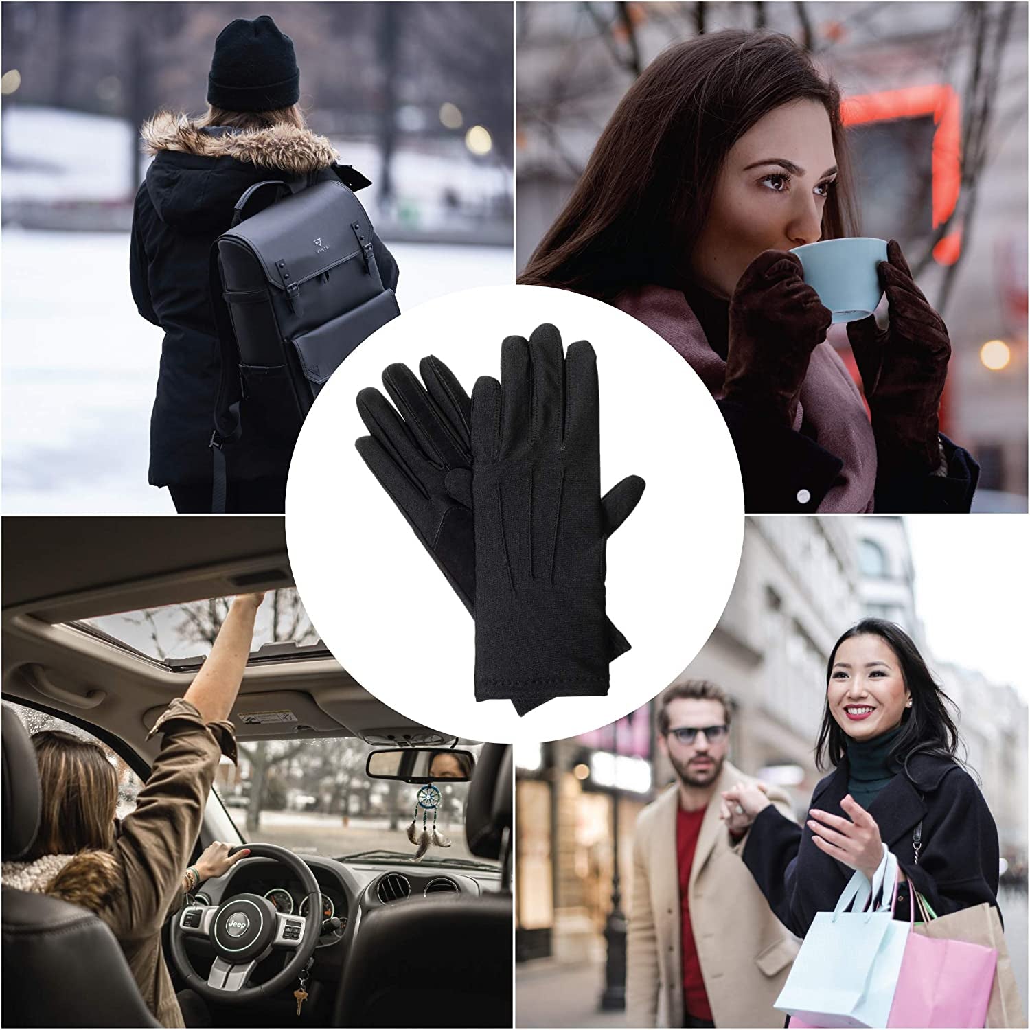 Isotoner Women'S Spandex Cold Weather Stretch Gloves with Warm Fleece Lining Apparel & Accessories > Clothing Accessories > Gloves & Mittens Isotoner   