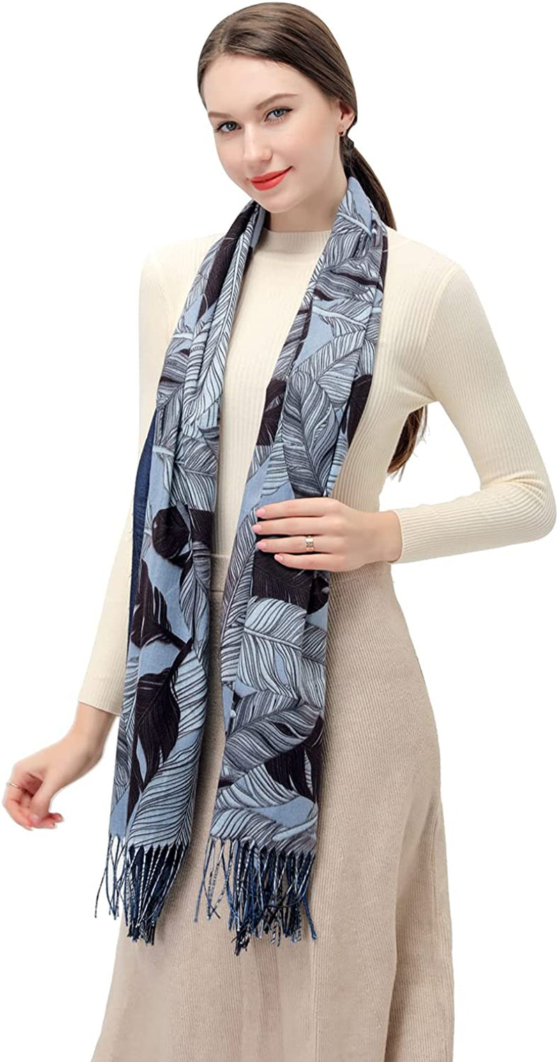 Women'S Fashion Scarf with Art Printed Tassel Soft Cashmere Warm Large Blanket Wrap Shawl for Gift Apparel & Accessories > Clothing Accessories > Scarves & Shawls XYBJ No14  