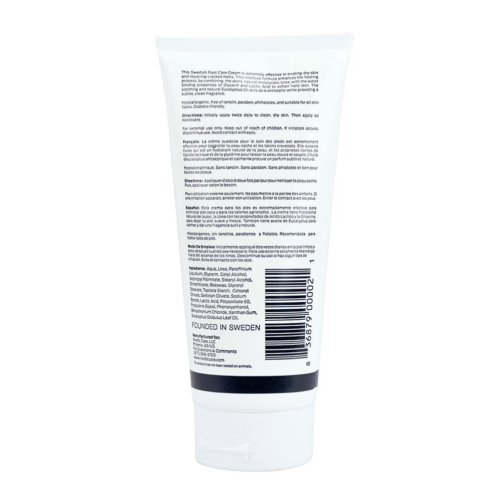 Nordic Care Foot Care Cream with 10% Urea to Treat Dry Skin and Repair Cracked Heels 6Oz Health & Beauty > Personal Care > Foot Care Nordic Care   