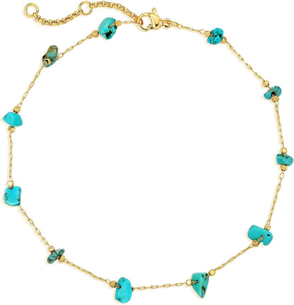 Dremmy Studios Simple Gold Chain Anklet,14K Gold/Silver Plated Dainty Summer Beach Anklets for Women Apparel & Accessories > Jewelry > Anklets DREMMY STUDIOS Hoard  