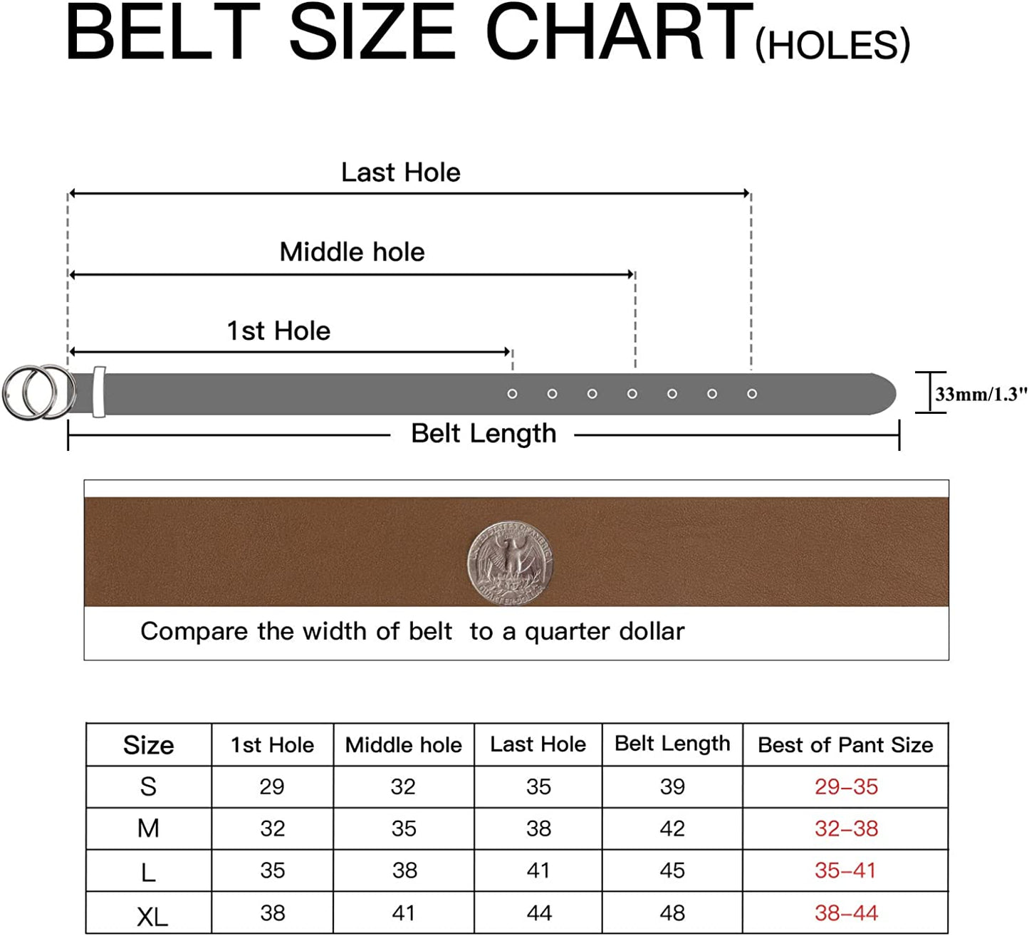 Women Leather Belt for Jeans Dress Waist Belts with Double Ring Buckle by LOKLIK Apparel & Accessories > Clothing Accessories > Belts LOKLIK   