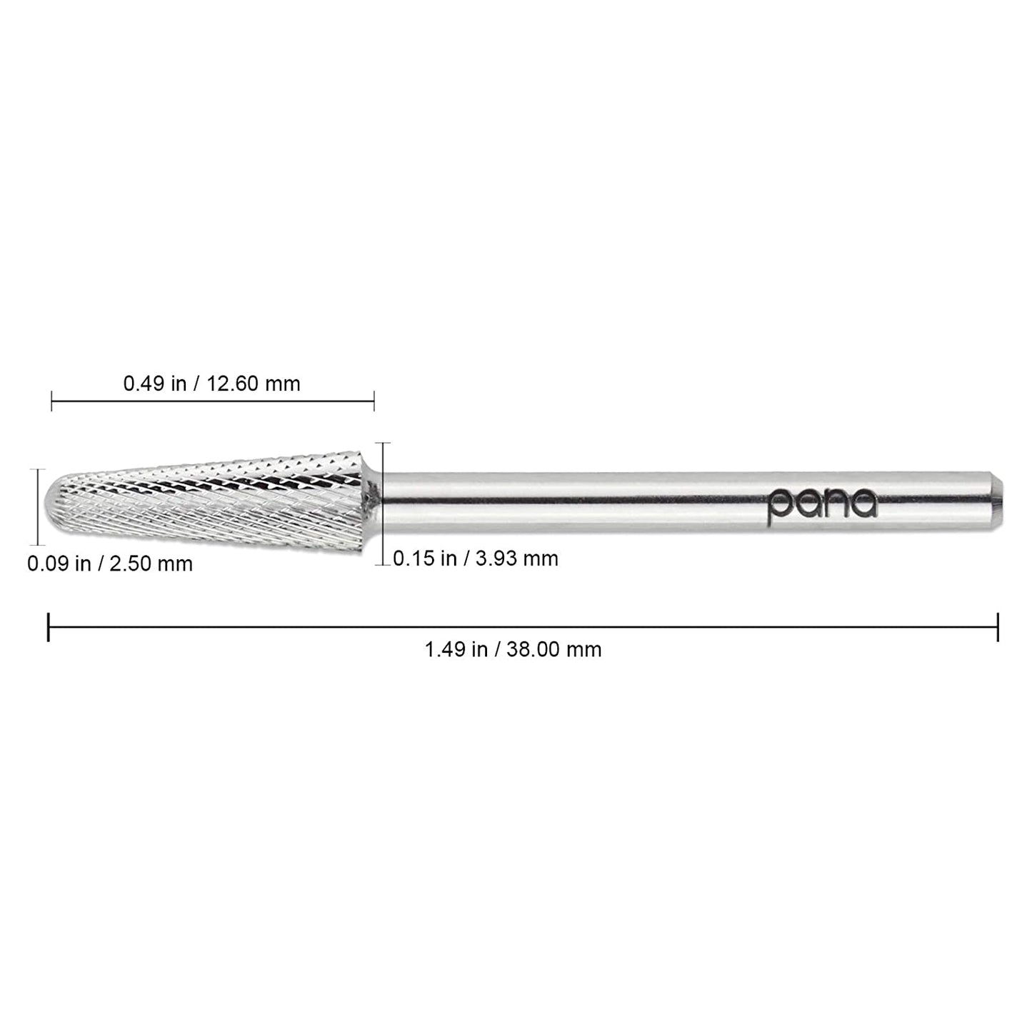 USA PANA Professional 3/32" Shank Size - Cone Shape Carbide Bit - Nail Drill Bit for Manicure Pedicure Tools Dremel Machine - Gold, Silver (Extra Fine, Silver) Health & Beauty > Personal Care > Cosmetics > Cosmetic Tools > Nail Tools PANA   