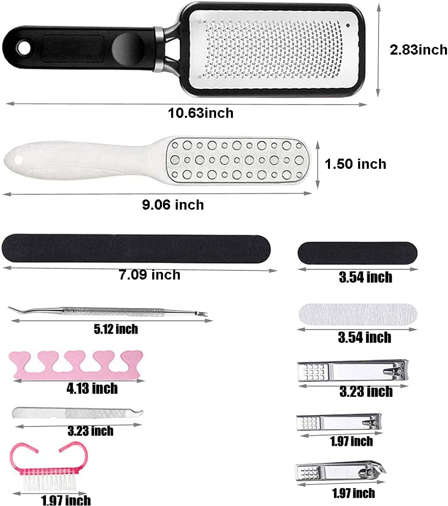 Colossal Pedicure Rasp Foot File Stainless Steel Pedicure Tools Set Callus Remover Kit, Dreamster Large Foot Scrubber Foot Care Kit for Women Men Salon Home Health & Beauty > Personal Care > Foot Care DreamSter   
