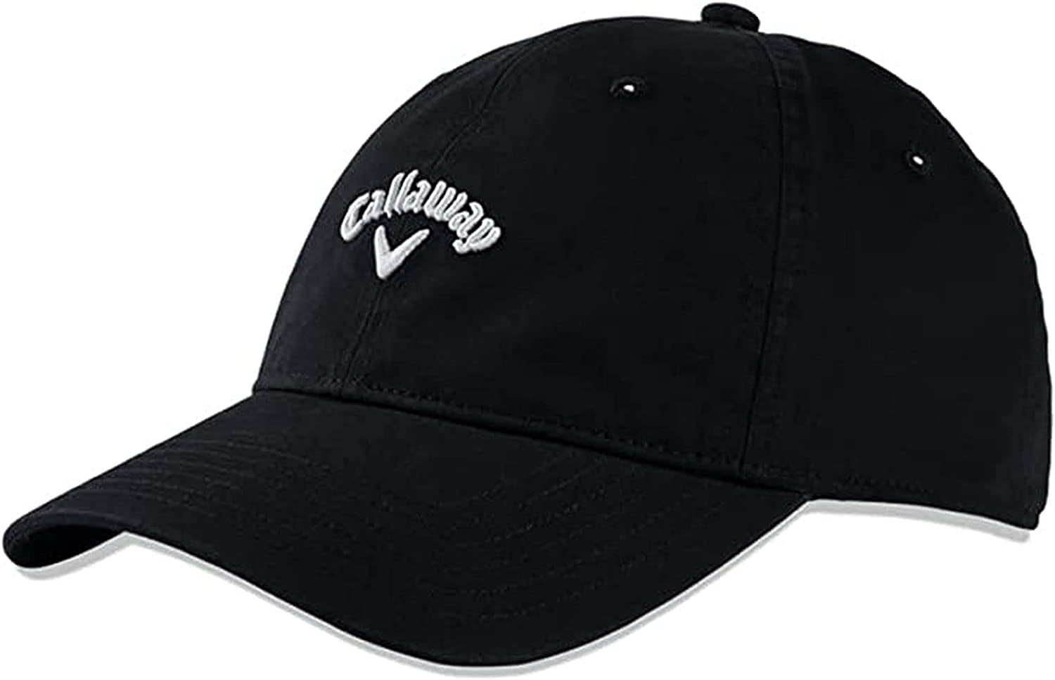 Callaway Golf 2022 Heritage Twill Adjustable Hat Apparel & Accessories > Clothing Accessories > Hats Callaway Black/White One Size 