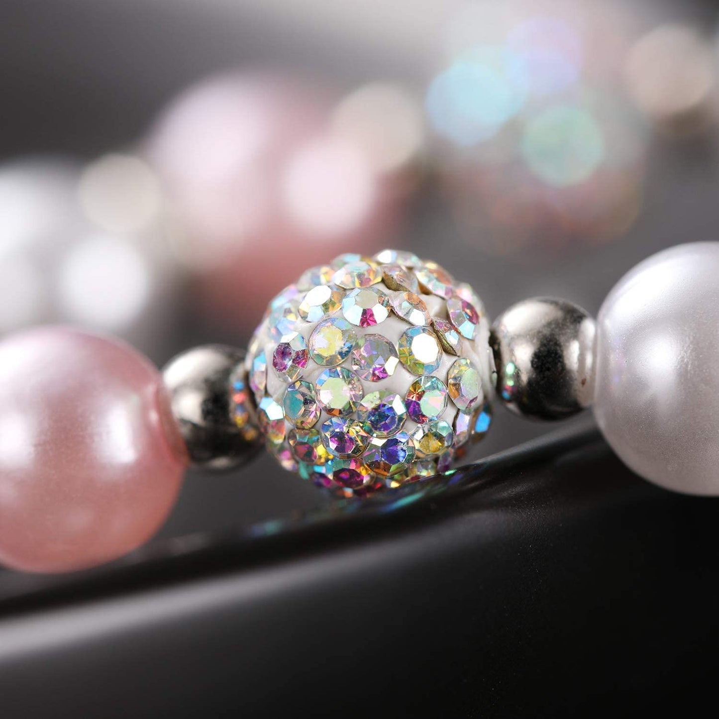 Flower Girls Bracelet Pearl and Rhinestones Balls Flower Girl Gifts Use in Wedding Party Apparel & Accessories > Jewelry > Bracelets Vinjewelry   