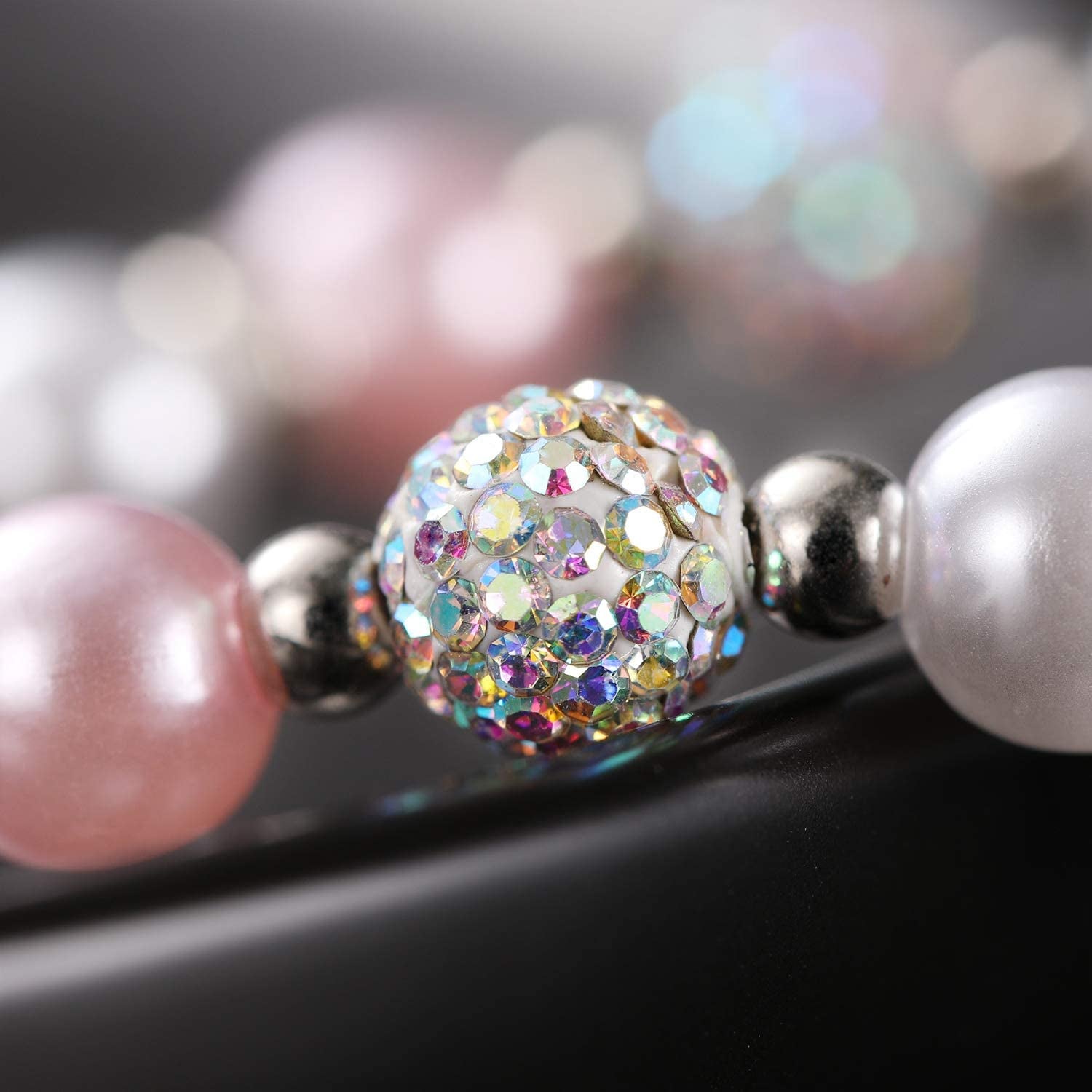 Flower Girls Bracelet Pearl and Rhinestones Balls Flower Girl Gifts Use in Wedding Party Apparel & Accessories > Jewelry > Bracelets Vinjewelry   