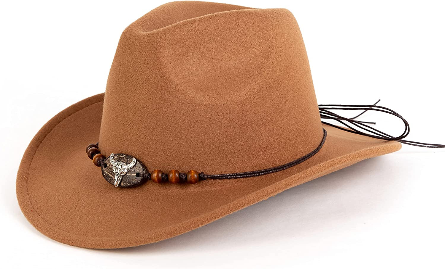 Gossifan Womens Classic Western Cowgirl Cowboy Wide Brim Hats with Belt Apparel & Accessories > Clothing Accessories > Hats Gossifan Aa-khaki 7 1/8-7 1/4 