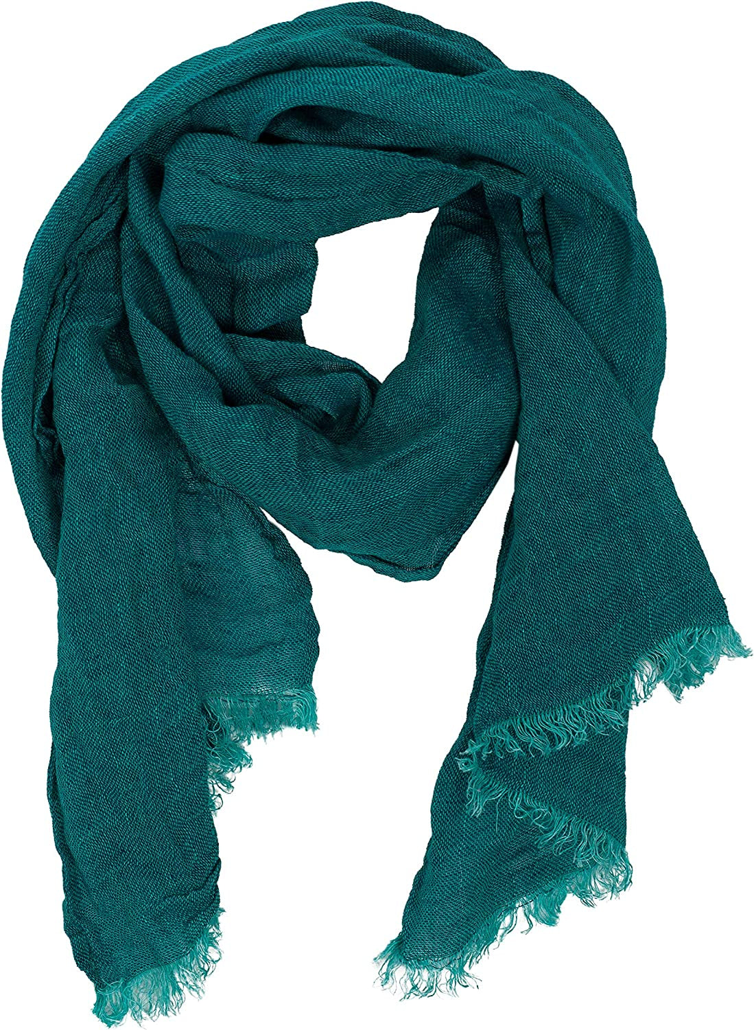 Lusie'S Linen Scarf - 100% Linen - Imported from Europe Apparel & Accessories > Clothing Accessories > Scarves & Shawls LUSIE'S LINEN Emerald Green  