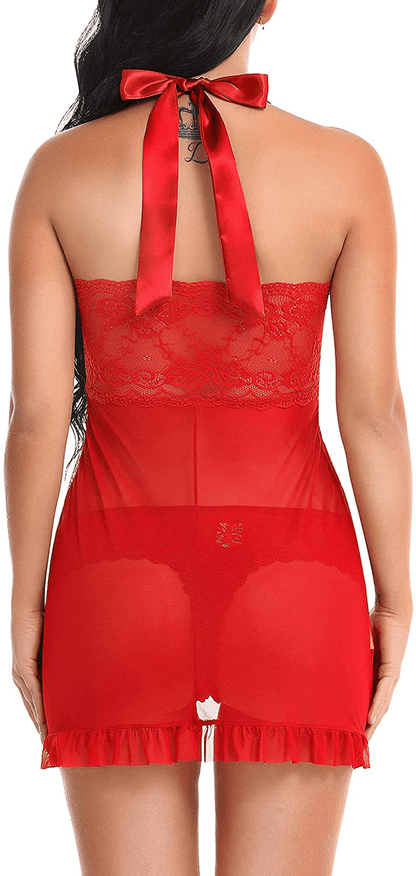 Ababoon Women Lingerie Nightwear Sexy Babydoll Lace Chemise Apparel & Accessories > Clothing > Underwear & Socks > Lingerie Kylie Max   