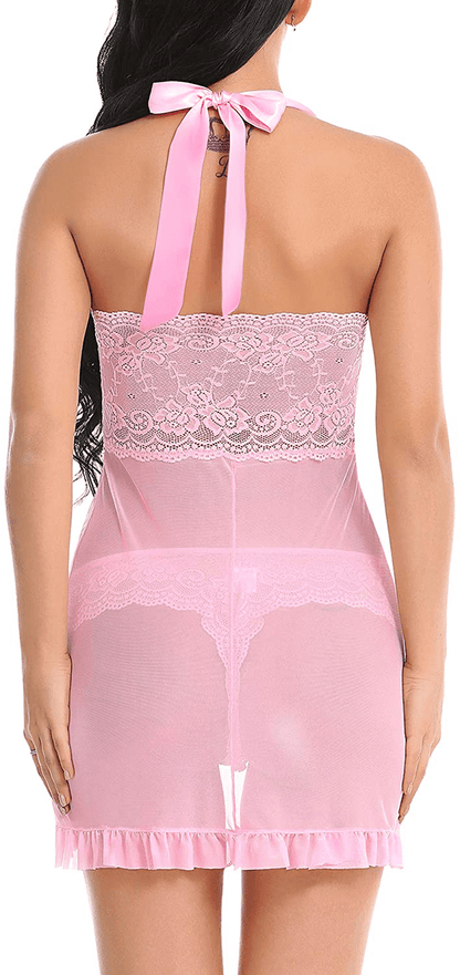 Ababoon Women Lingerie Nightwear Sexy Babydoll Lace Chemise Apparel & Accessories > Clothing > Underwear & Socks > Lingerie Kylie Max   