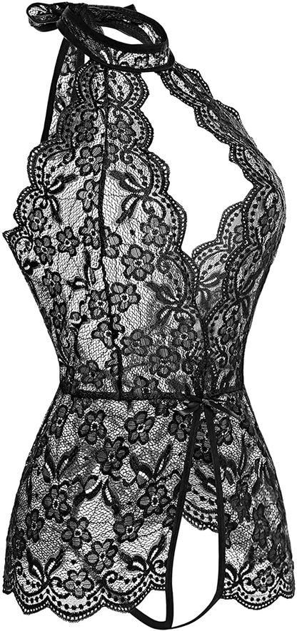 Ababoon Women One Piece Lingerie Lace Sexy Baby Dolls Teddy Sleepwear Apparel & Accessories > Clothing > Underwear & Socks > Lingerie Kylie Max   