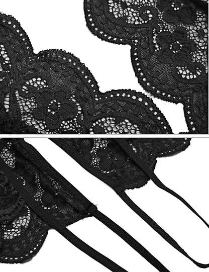 Ababoon Women One Piece Lingerie Lace Sexy Baby Dolls Teddy Sleepwear Apparel & Accessories > Clothing > Underwear & Socks > Lingerie Kylie Max   