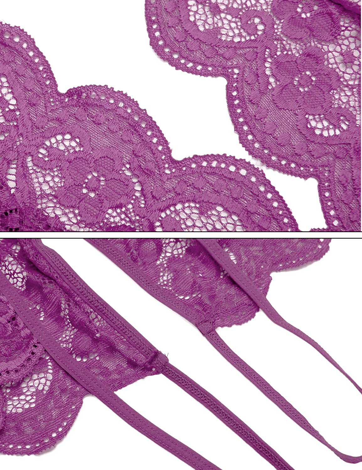 Ababoon Women One Piece Lingerie Lace Sexy Baby Dolls Teddy Sleepwear Apparel & Accessories > Clothing > Underwear & Socks > Lingerie Kylie Max   