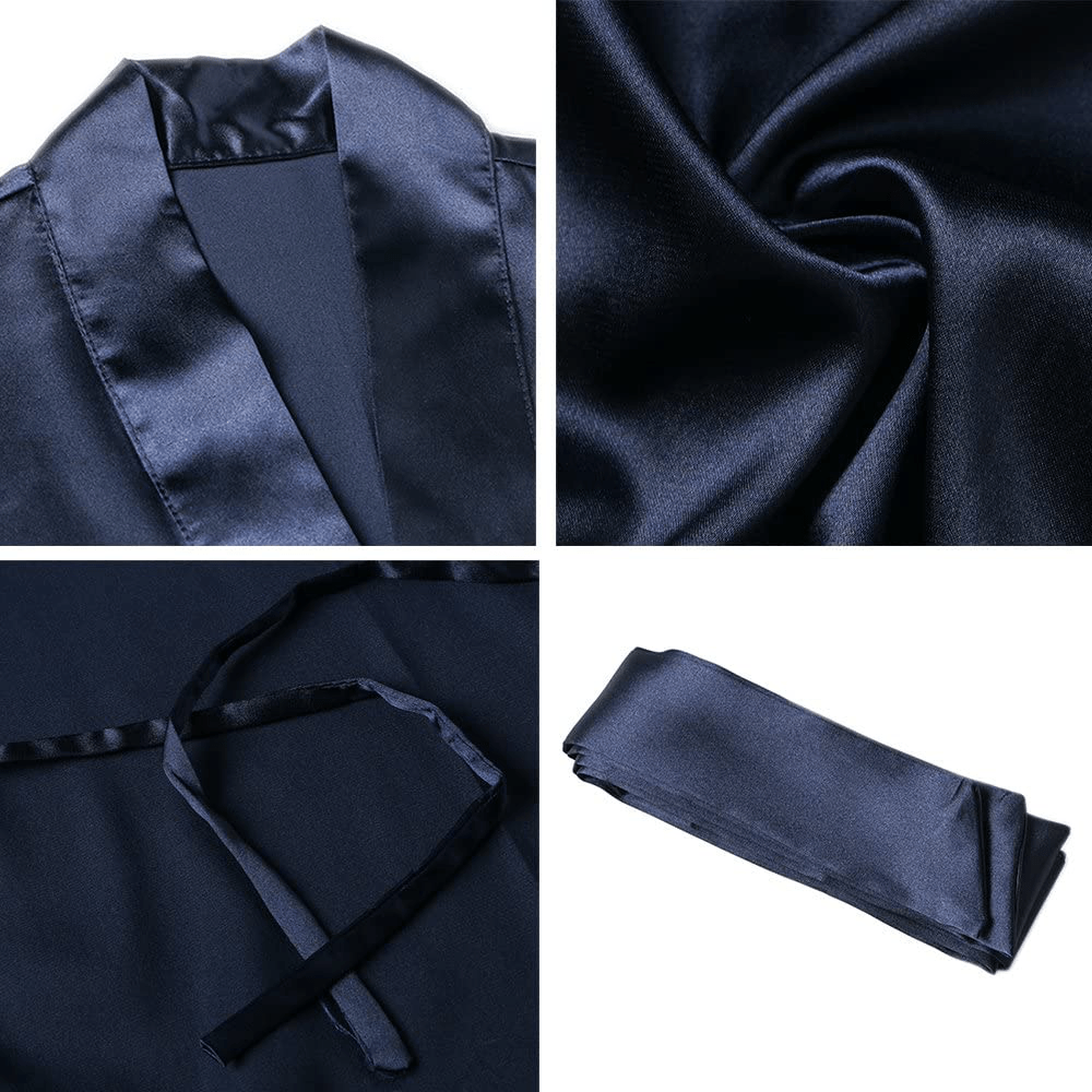 ABC-STAR Womens Short Satin Kimono Robe for Wedding Bridal Party Bridesmaid Robe Apparel & Accessories > Clothing > Sleepwear & Loungewear > Robes ABC-STAR   
