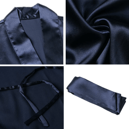 ABC-STAR Womens Short Satin Kimono Robe for Wedding Bridal Party Bridesmaid Robe Apparel & Accessories > Clothing > Sleepwear & Loungewear > Robes ABC-STAR   