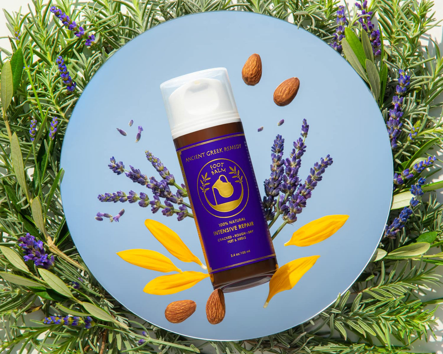 Organic Foot Cream Made of Olive, Almond, Grapeseed, Lavender & Vitamin E Oil. Balm Moisturizer for Cracked Dry Feet, Hands, Heels, Elbows, Nails, Knees. Natural Foot Care Lotion 3.4 Oz Health & Beauty > Personal Care > Foot Care Ancient Greek Remedy   