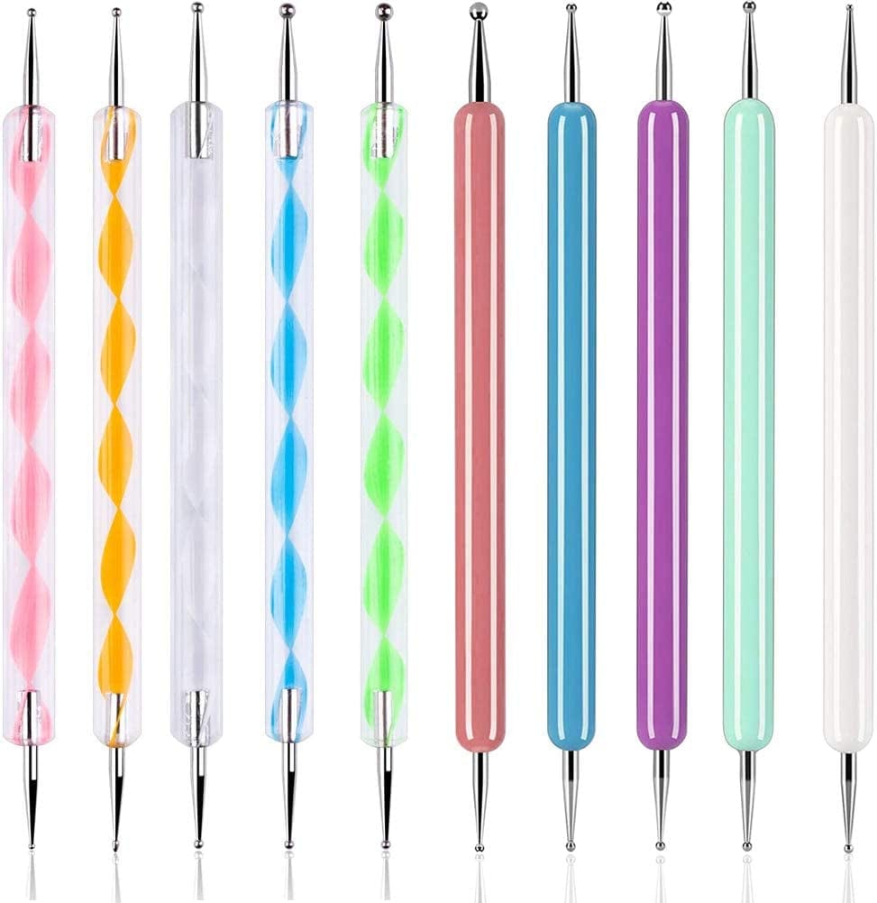 Abenkle 10Pcs Art Dotting Tools for Nail Art, Ball Tip Clay Tools Sculpting Pattern Tracing Stylus, Ball Embossing Stylu for Drawing,Painting Rocks Mandalas,Art Dot Tools Health & Beauty > Personal Care > Cosmetics > Cosmetic Tools > Nail Tools ABenkle   