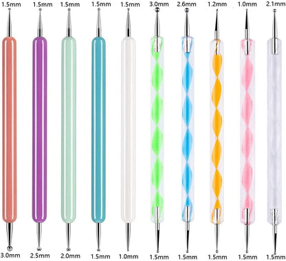 Abenkle 10Pcs Art Dotting Tools for Nail Art, Ball Tip Clay Tools Sculpting Pattern Tracing Stylus, Ball Embossing Stylu for Drawing,Painting Rocks Mandalas,Art Dot Tools Health & Beauty > Personal Care > Cosmetics > Cosmetic Tools > Nail Tools ABenkle   