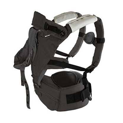 Abiie HUGGS Baby Carrier Hip Seat [2021 Upgraded] - Approved by U.S. Safety Standards - Healthy Sitting Position (M-Position) - Front Facing, Hip Hugger, Back Baby Carrier - 100% Cotton (Grey) Apparel & Accessories > Clothing > Underwear & Socks > Underwear Abiie   