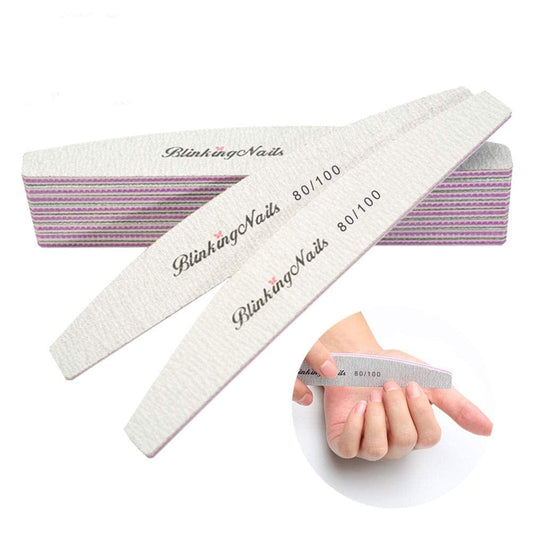 Abrasive Nail File 80/100 Grit 10Pcs Acrylic Nail Files and Buffers, Professional Washable Nail File Buffer Block with Double Sides Designed Disposable Nail Files Manicure Tools for Nail Art Care Health & Beauty > Personal Care > Cosmetics > Cosmetic Tools > Nail Tools BlinkingNails 10 Count (Pack of 1)  