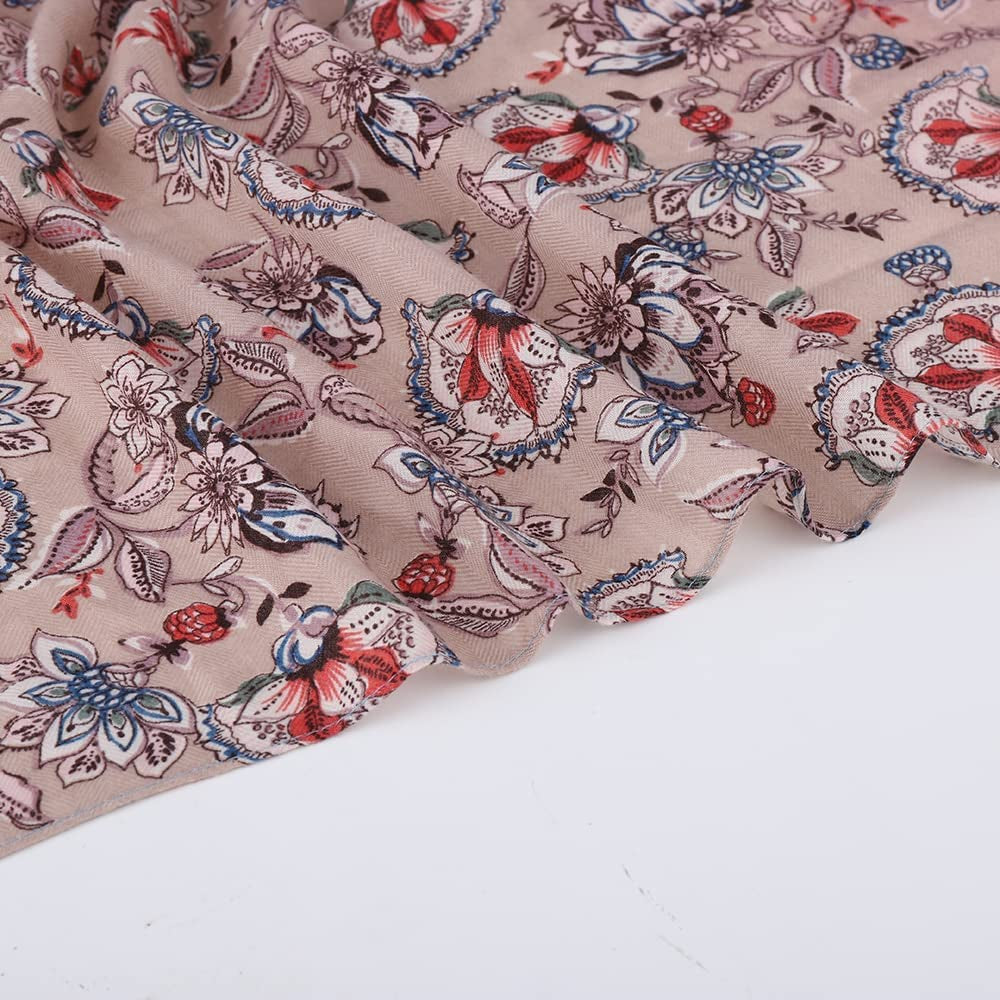 FRAIFICE Lightweight Scarf for Women for Spring Summer Fall Geometric Scarves Shawl Wrap Pashimina with Tassels Apparel & Accessories > Clothing Accessories > Scarves & Shawls FRAIFICE   