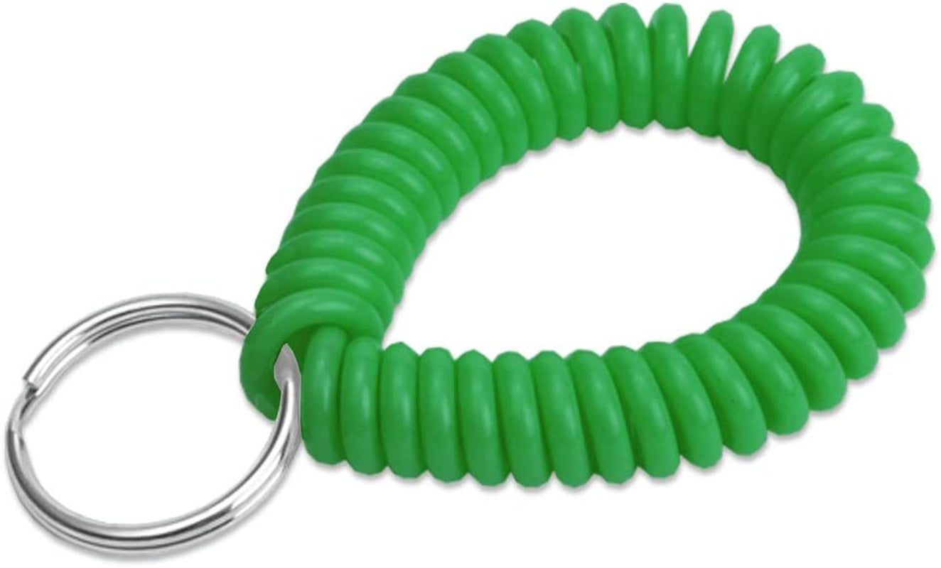 Lucky Line 2” Diameter Spiral Wrist Coil with Steel Key Ring, Flexible Wrist Band Key Chain Bracelet, Stretches to 12”, Purple 1 PK (410651) Apparel & Accessories > Jewelry > Bracelets Lucky Line Green 1 Piece 