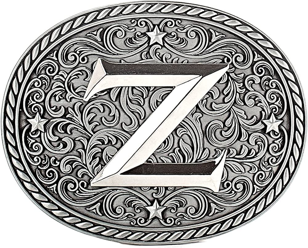 Western Cowboy/Cowgirl Initial Belt Buckle - Large, Letter Buckles for Men and Women Apparel & Accessories > Clothing Accessories > Belt Buckles Itera Z  