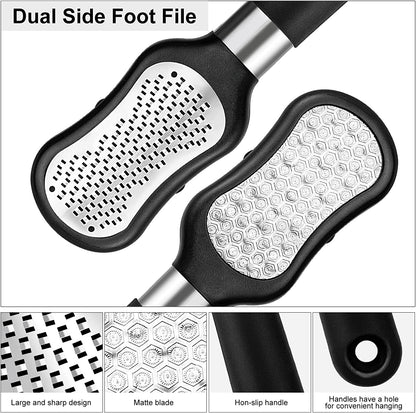 CGBE Callus Remover for Feet Foot Scrubber and Double-Side Dead Skin Storage Pedicure Tools for Foot Care Surgical Grade Stainless Steel Foot File for Foot Spa（One Pack with Two-Side） Health & Beauty > Personal Care > Foot Care CGBE   
