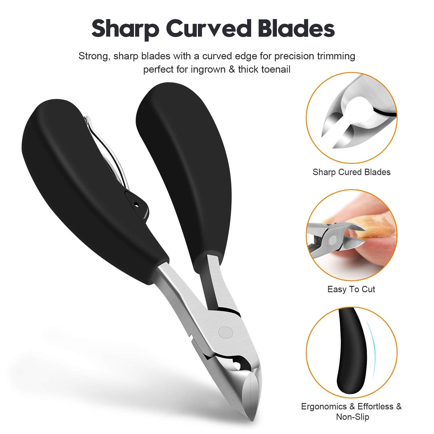 Podiatrist Toenail Cutters for Thick Nails Kit, Professional Grade Pedicure Tools with Sharp Curved Blades for Precision Trimming. Easy to Use & Effortless. Improve Various Toenail Problems. Health & Beauty > Personal Care > Cosmetics > Cosmetic Tools > Nail Tools KENED   