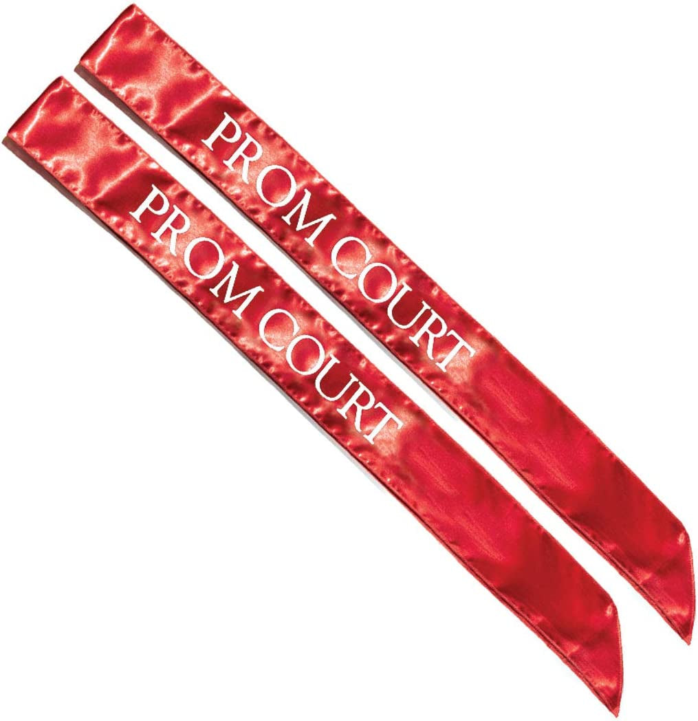 Blue Prom Court Sash, Gold Imprint, Pack of 2 Apparel & Accessories > Clothing Accessories > Sashes Anderson's Red/White Prom Court Sashes  