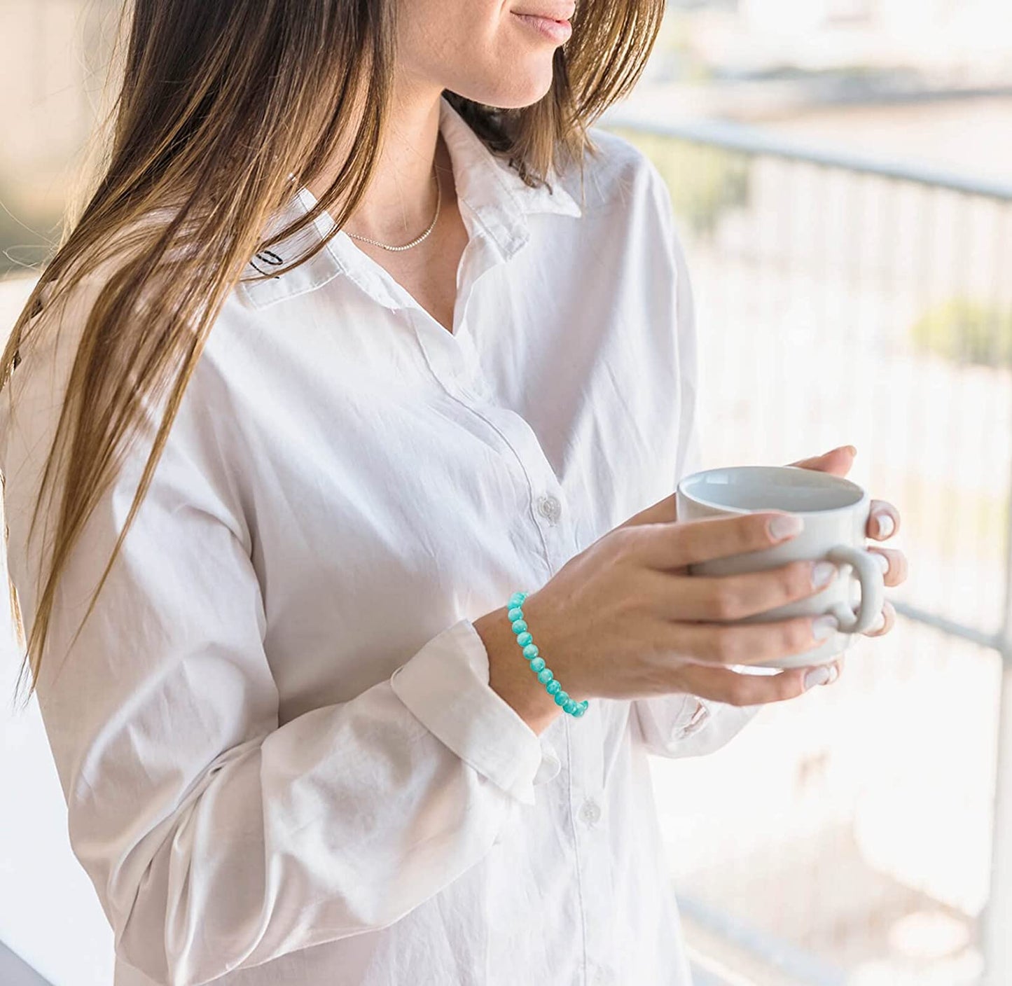 SOLINFOR Coworker Leaving Gifts, Retirement Gifts for Women - Amazonite Beads Farewell Bracelet - Moving Away Goodbye Going Away New Job Good Luck Jewelry Gift Idea for Friends Boss Apparel & Accessories > Jewelry > Bracelets SOLINFOR   
