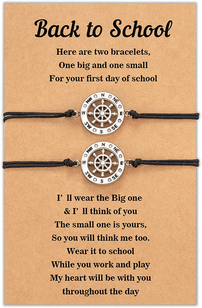 Ppjew Mother and Daughter Bracelet Set Mother'S Day Jewelry Gift from Daughter Mommy and Me Matching Bracelets Back to School Gifts Apparel & Accessories > Jewelry > Bracelets PJan compass  
