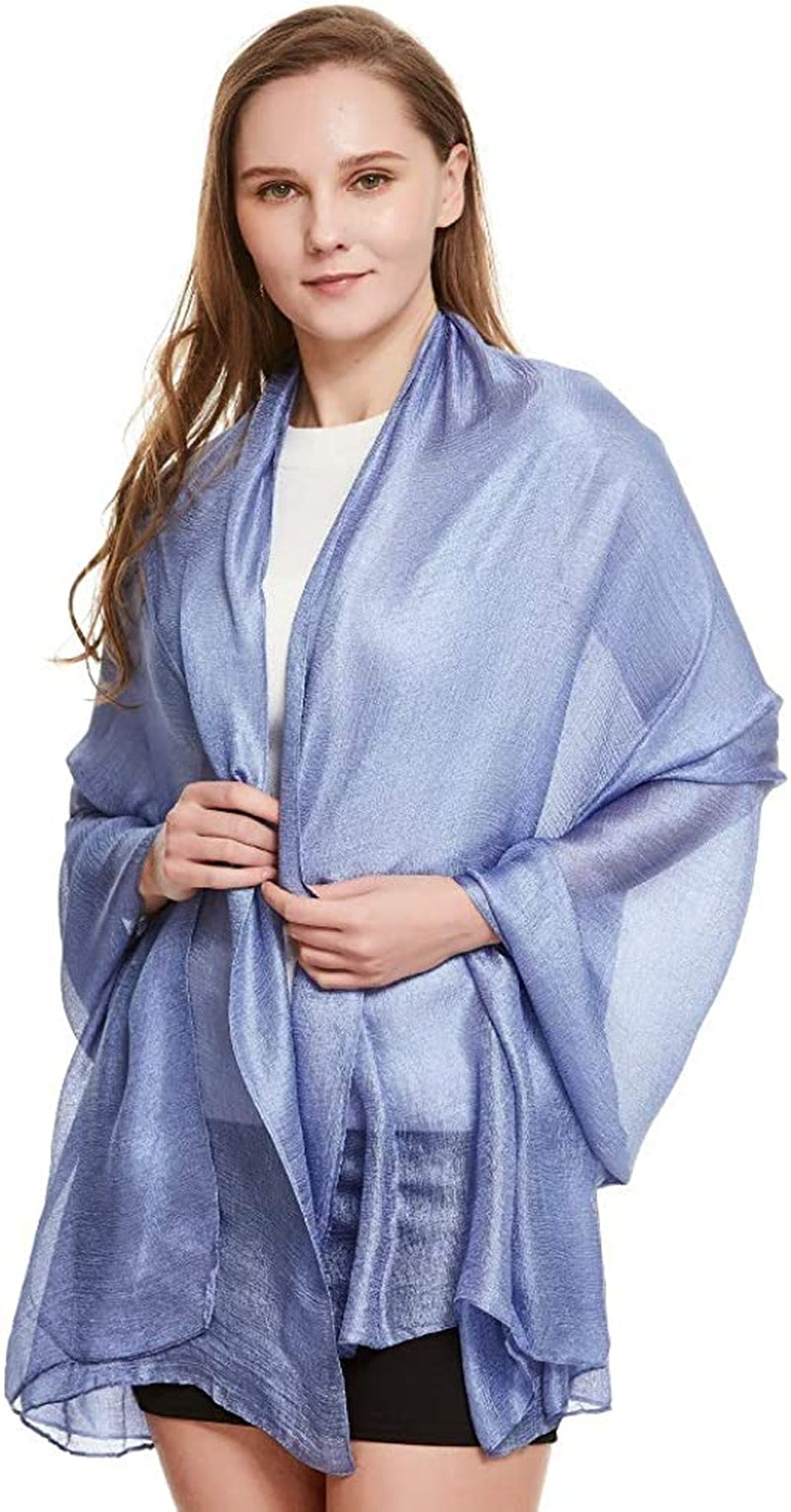 Wedding Shawl Metallic Sparkle Party Formal Shawls and Wraps for Evening Dresses Apparel & Accessories > Clothing Accessories > Scarves & Shawls The Twins Dream Sky.blue One Size 