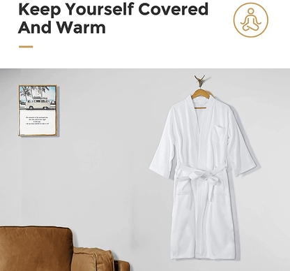 Acanva Women'S & Men'S Terry Robe Plush Cotton Spa Kimono Bathrobe Apparel & Accessories > Clothing > Sleepwear & Loungewear > Robes Kylie Max   